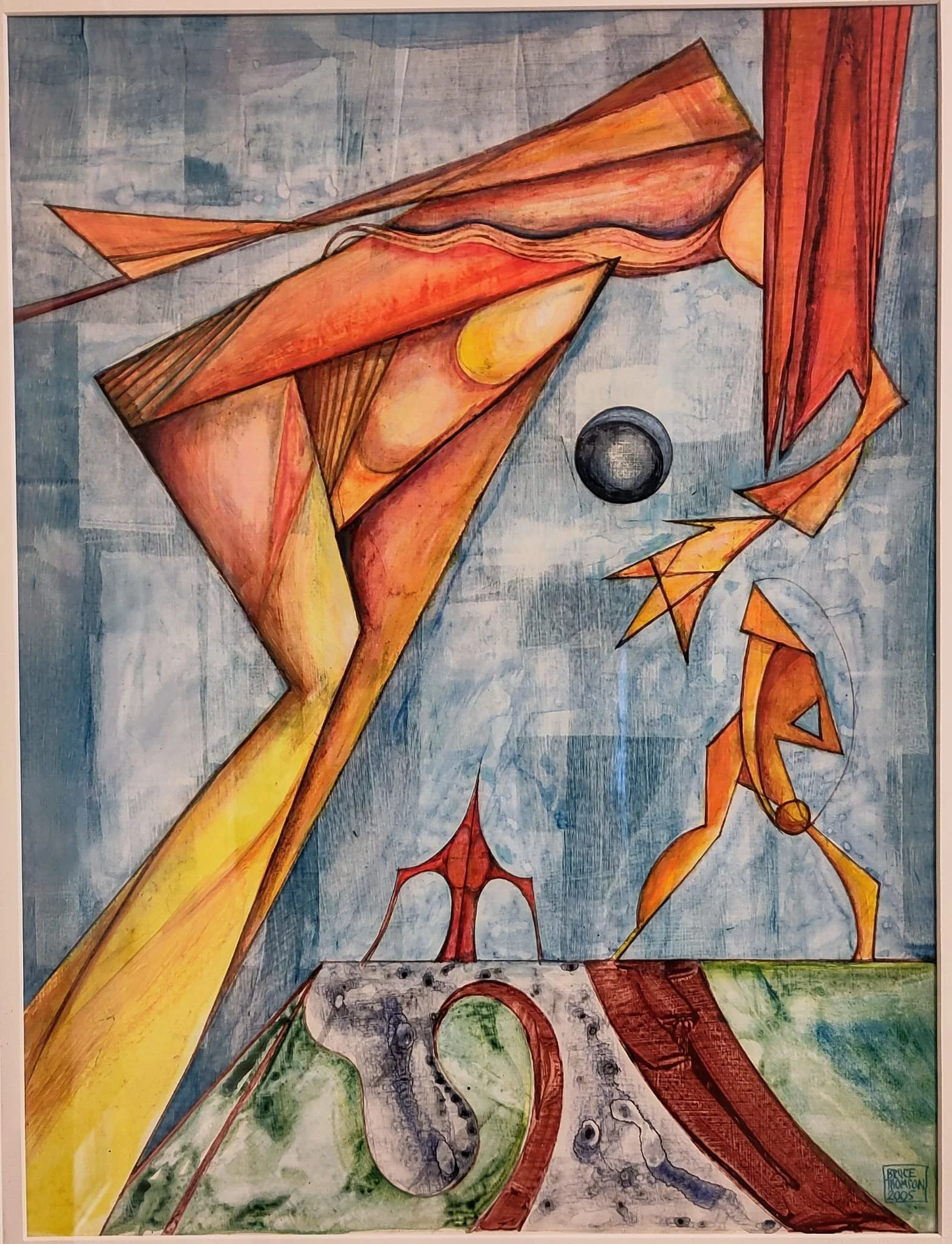 Dance of Forms, mixed-media abstract by Bruce Thomson